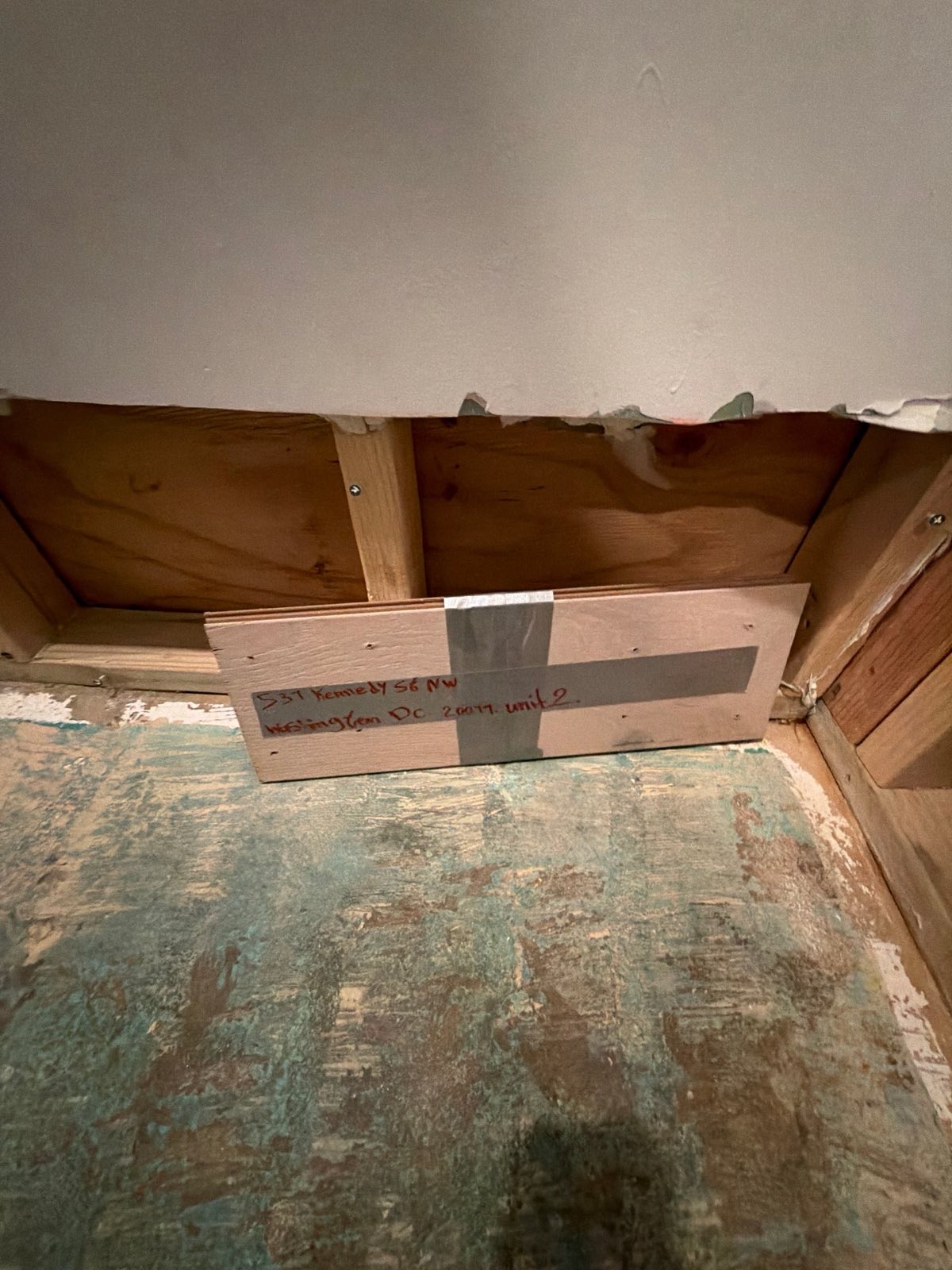 Restored lower level after a burst-pipe water loss on a documented Washington, DC project