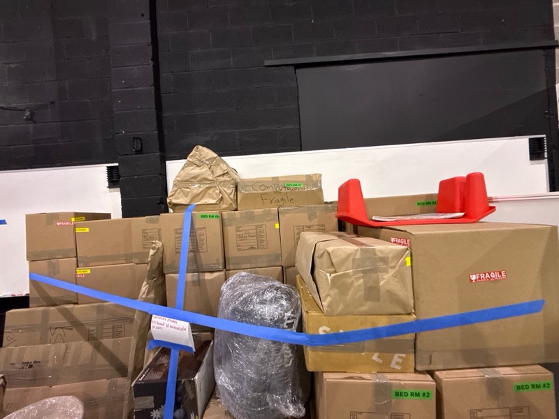 Documented Washington, DC space after contents pack-out and water damage mitigation