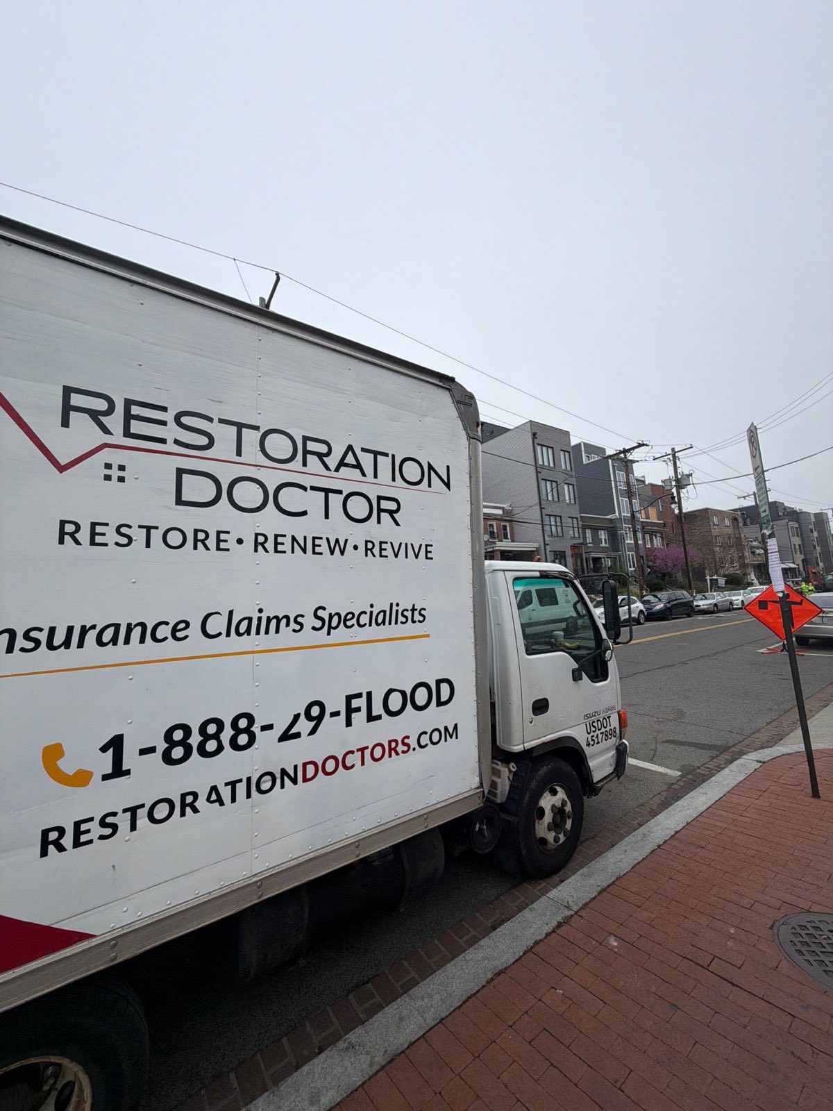 Moisture mapping and structural drying on a documented Washington, DC water damage project