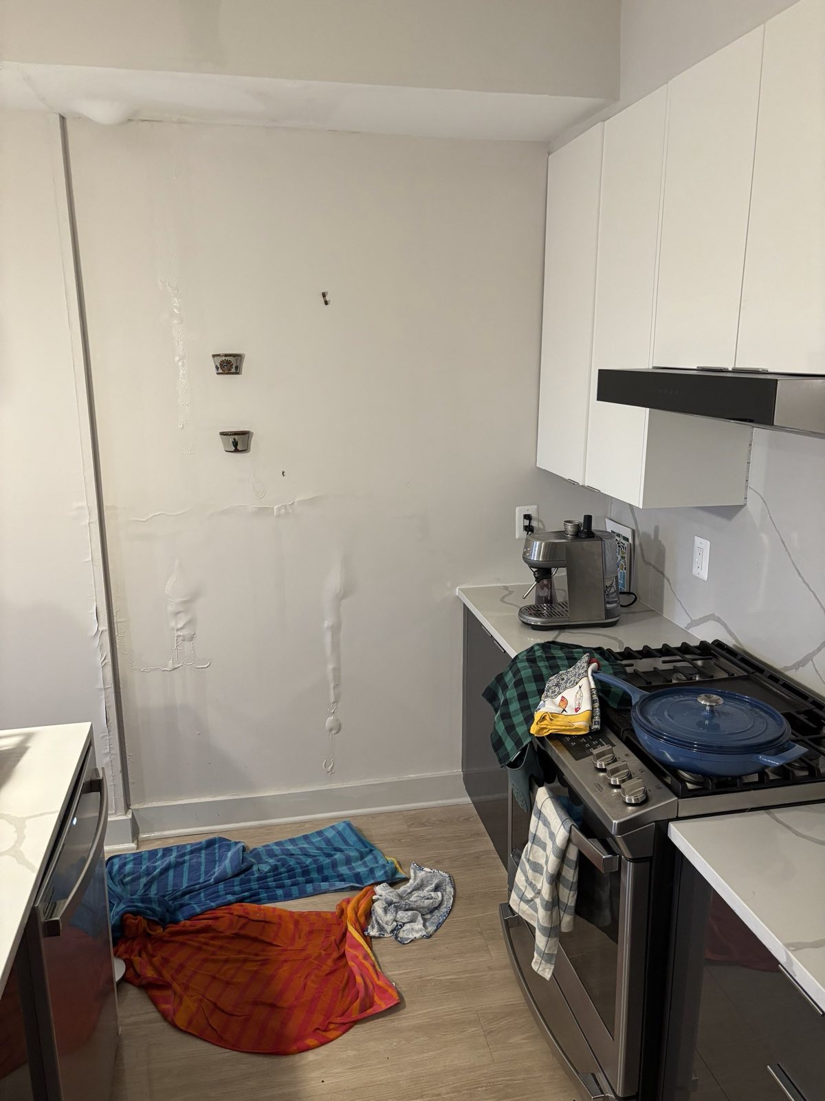 Residential water damage on a documented Silver Spring, MD restoration project before drying