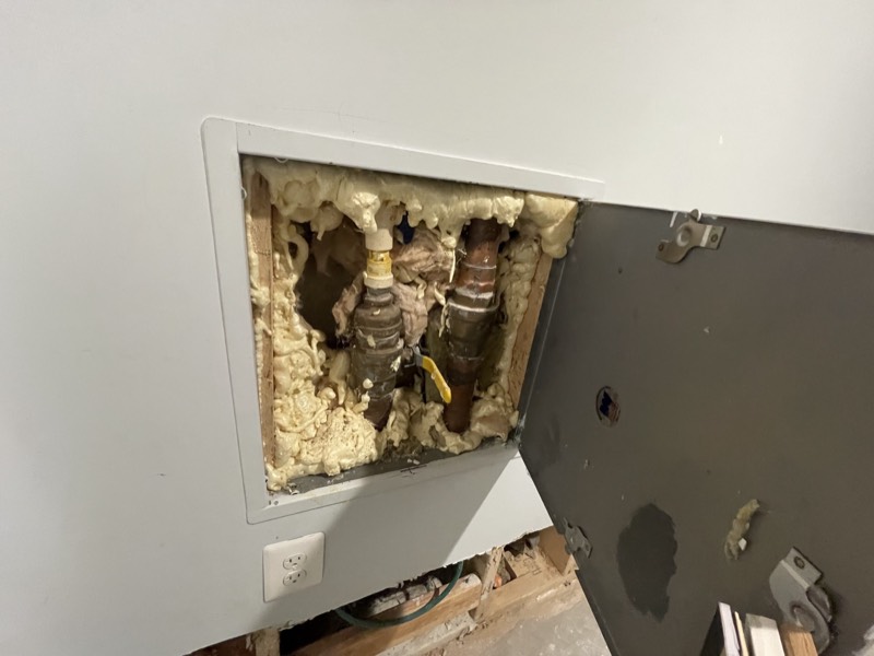 Documented Washington, DC space after water damage demolition and structural drying
