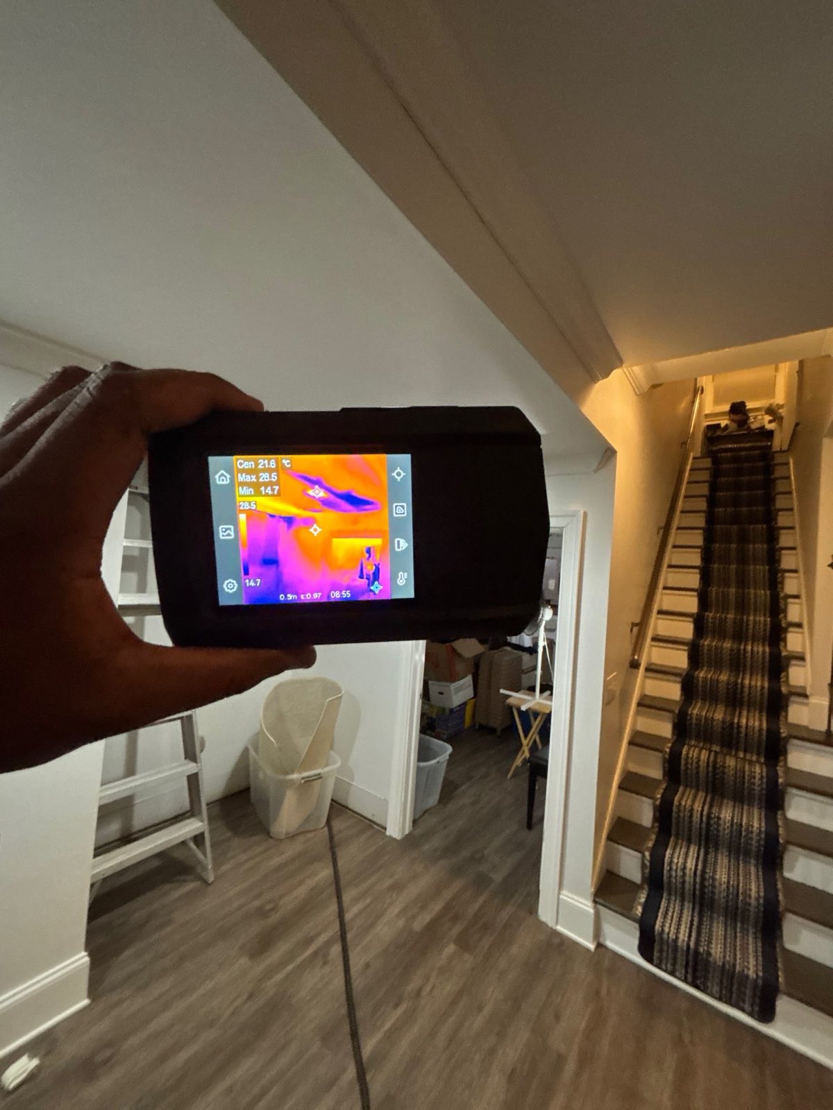Water damage mitigation and structural drying on a documented Fort Washington, MD project before drying